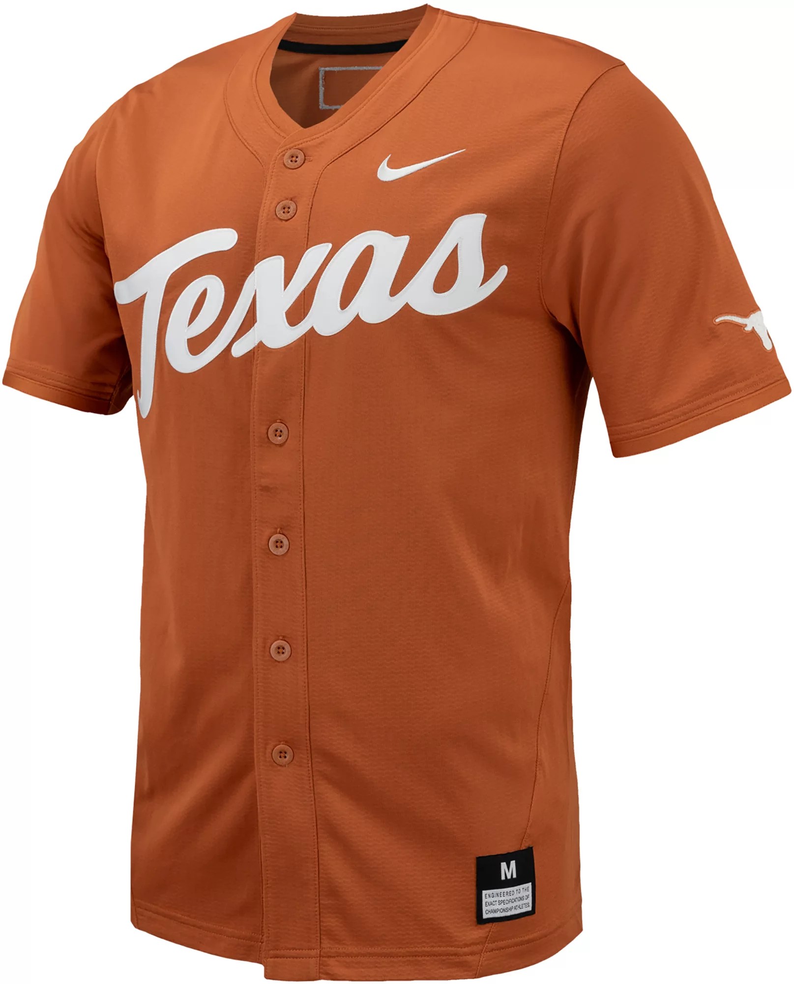 Nike Men's Texas Longhorns Burnt Orange Full Button Replica Baseball