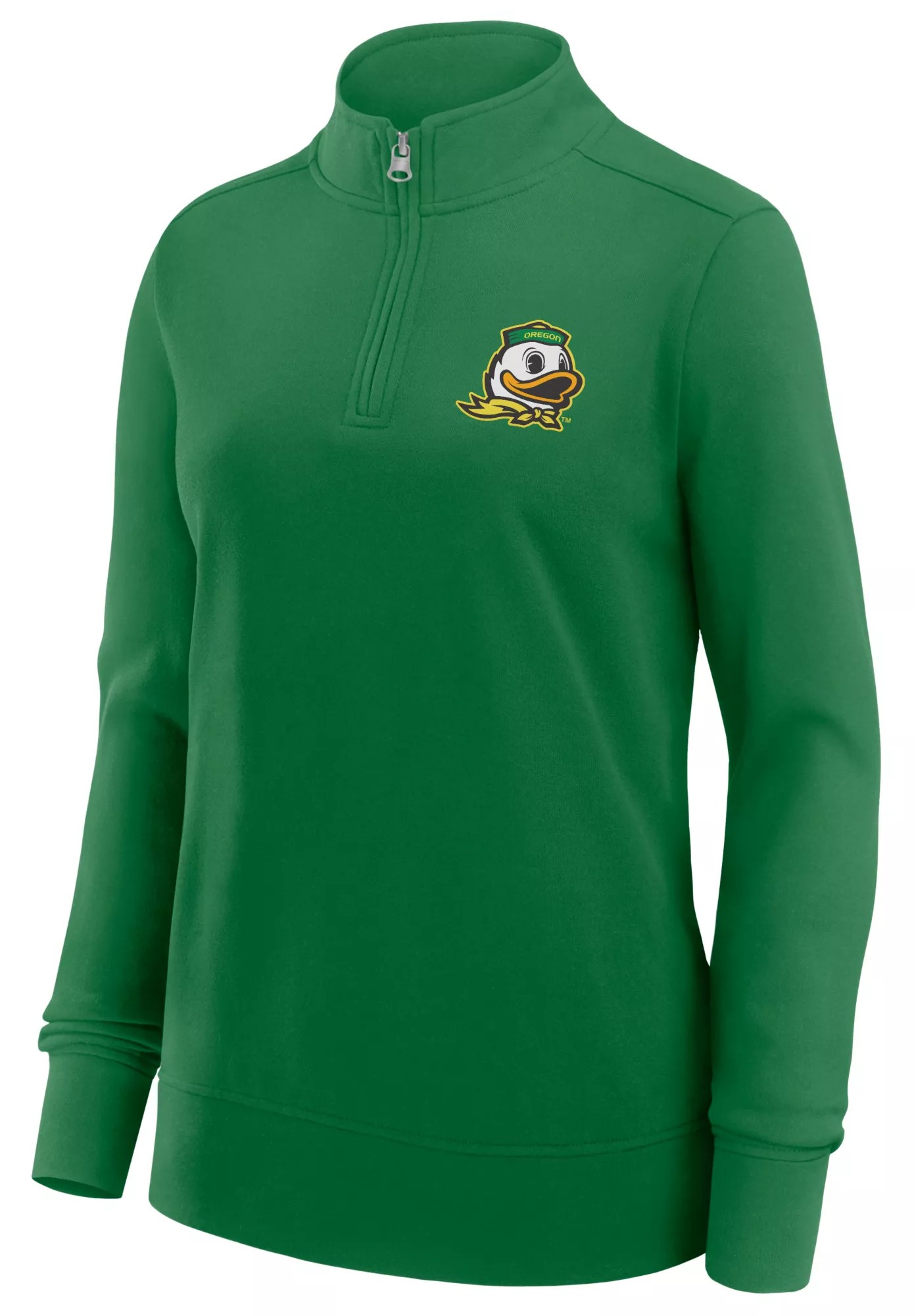 NCAA Women's Oregon Ducks Green Terry Logo QuarterZip Dick's