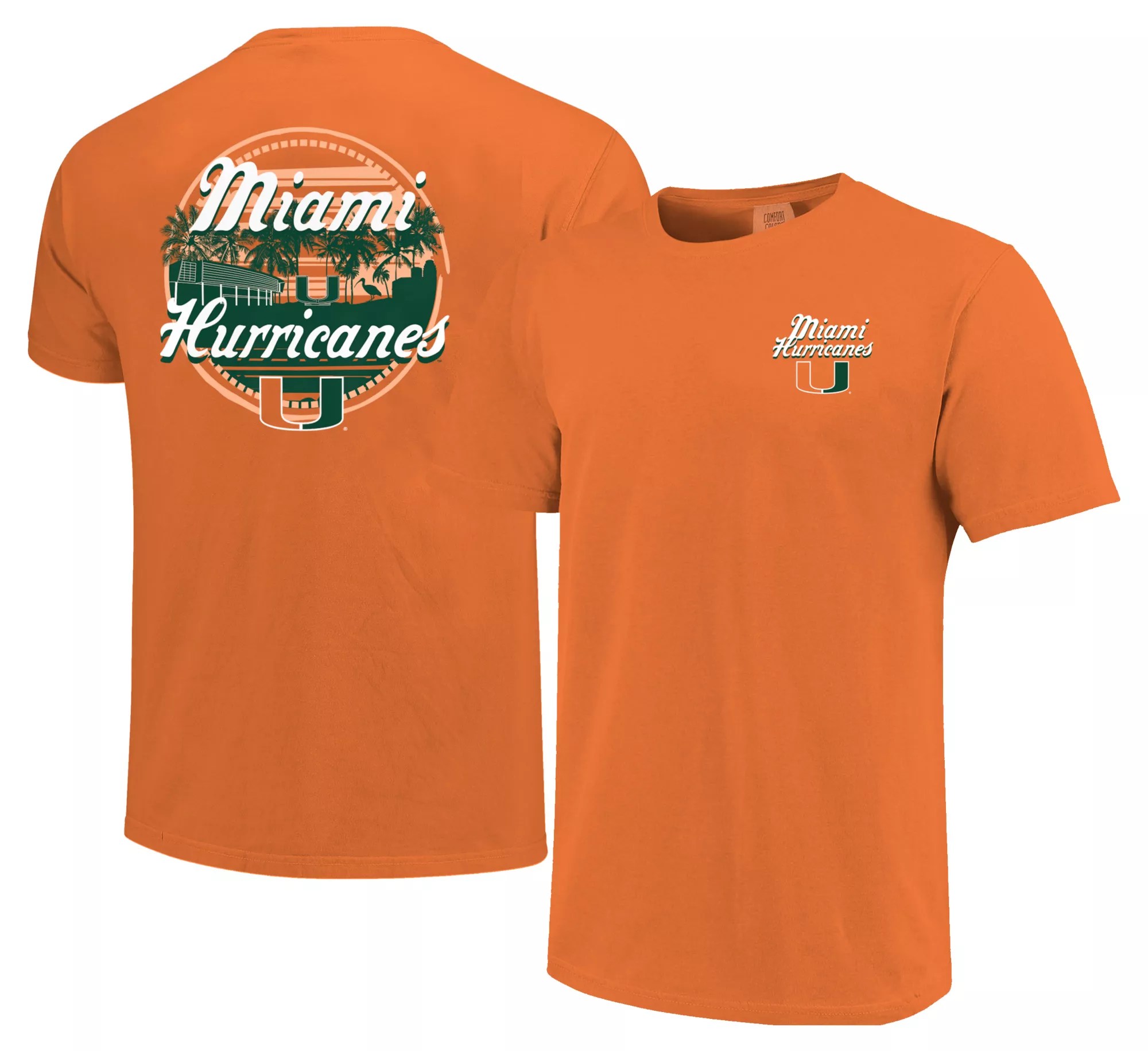 Image One Men's Miami Hurricanes Orange Coastal Campus TShirt Dick's
