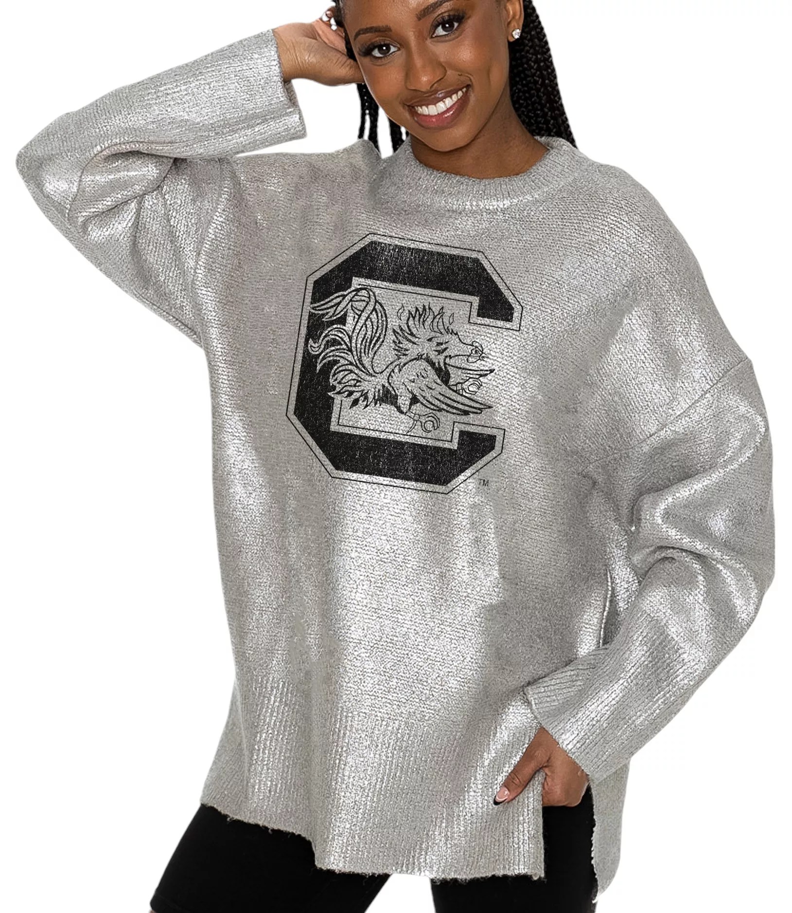 Gameday Couture Women's South Carolina Gamecocks Silver Shine Down