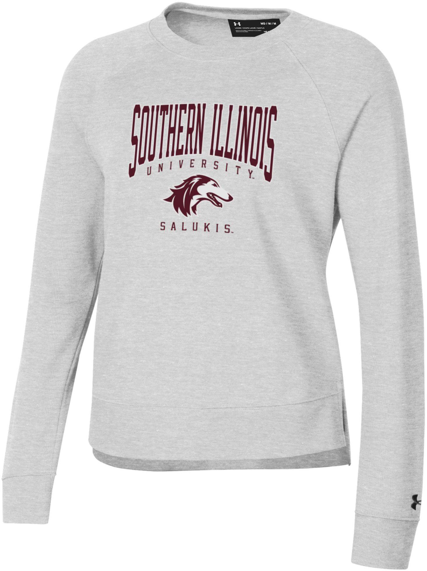 Under Armour Women's Southern Illinois Salukis Silver Rival Fleece Crew