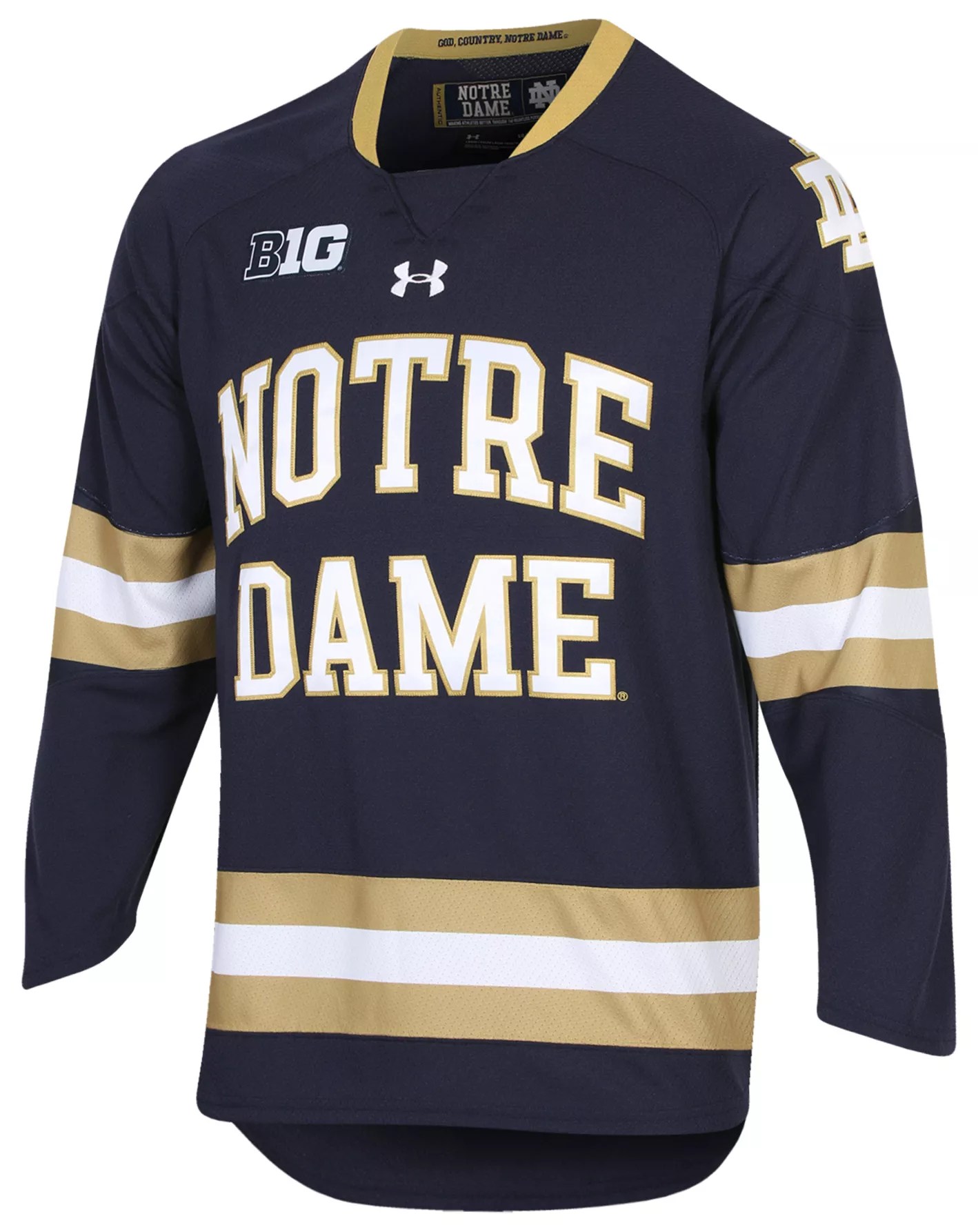 Under Armour Youth Notre Dame Fighting Irish Navy Replica Hockey Jersey