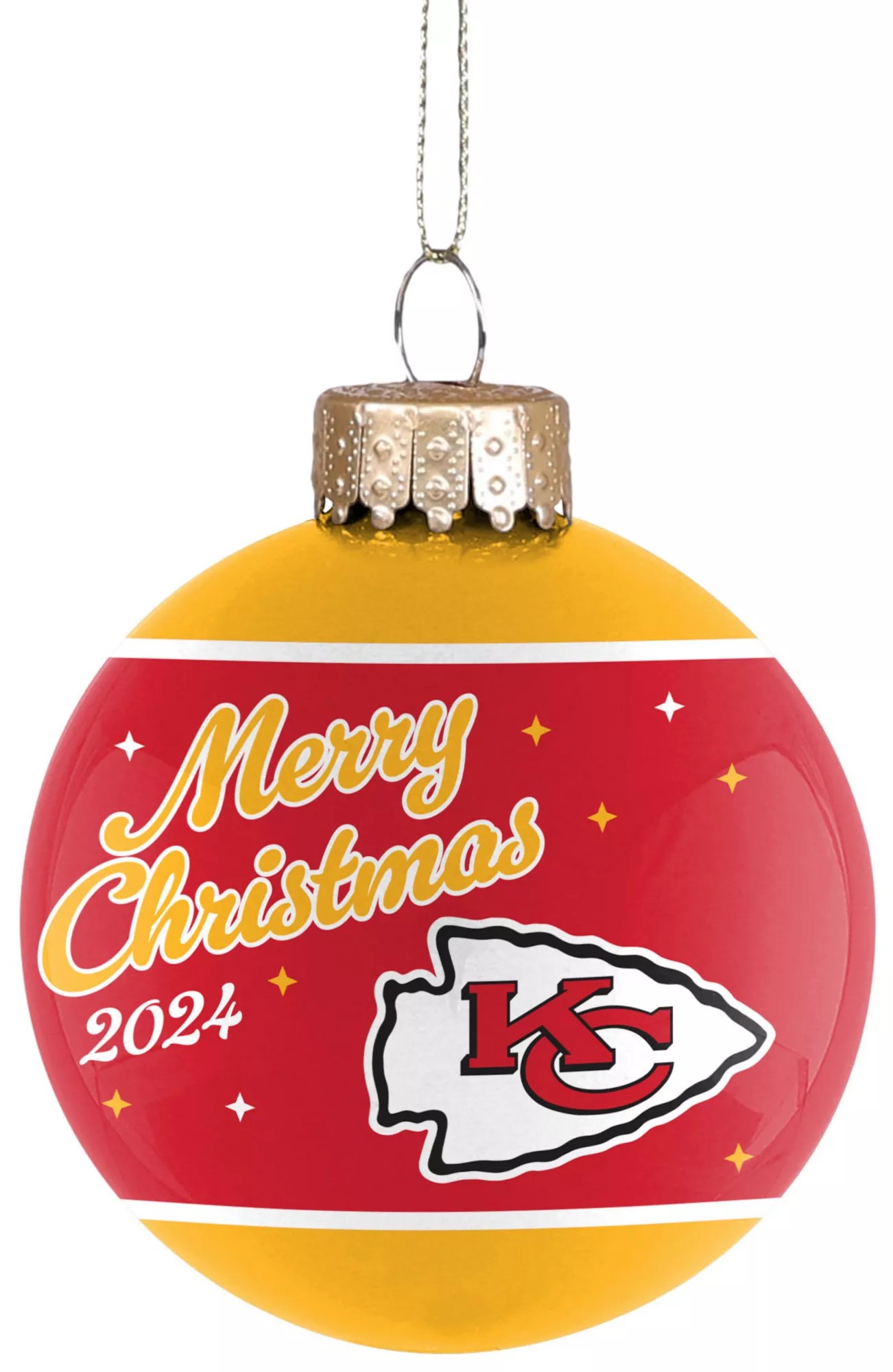 FOCO Kansas City Chiefs Glass Ball Ornament Dick's Sporting Goods