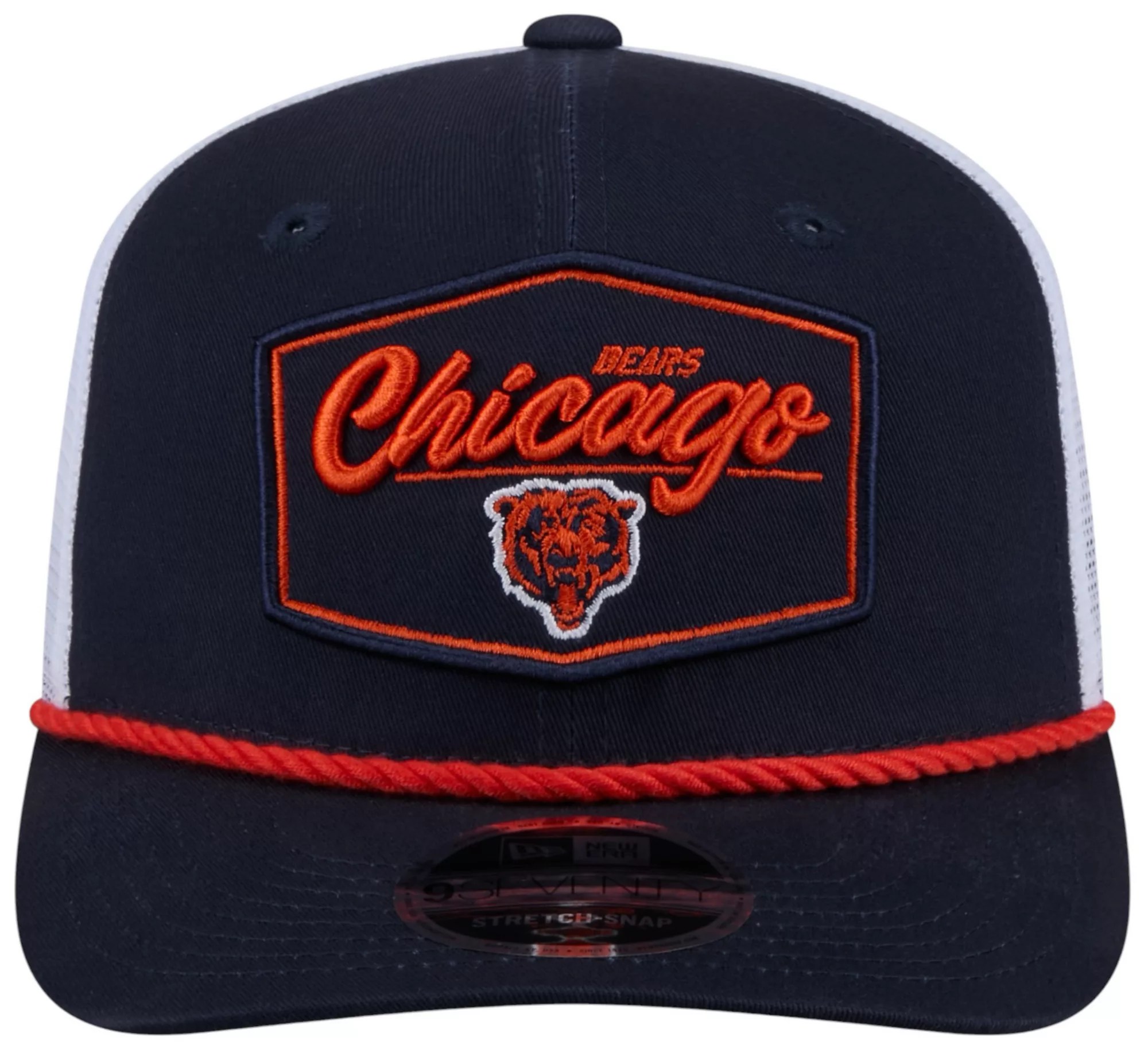 New Era Men's Chicago Bears Navy 970 Adjustable StretchSnap Hat Dick