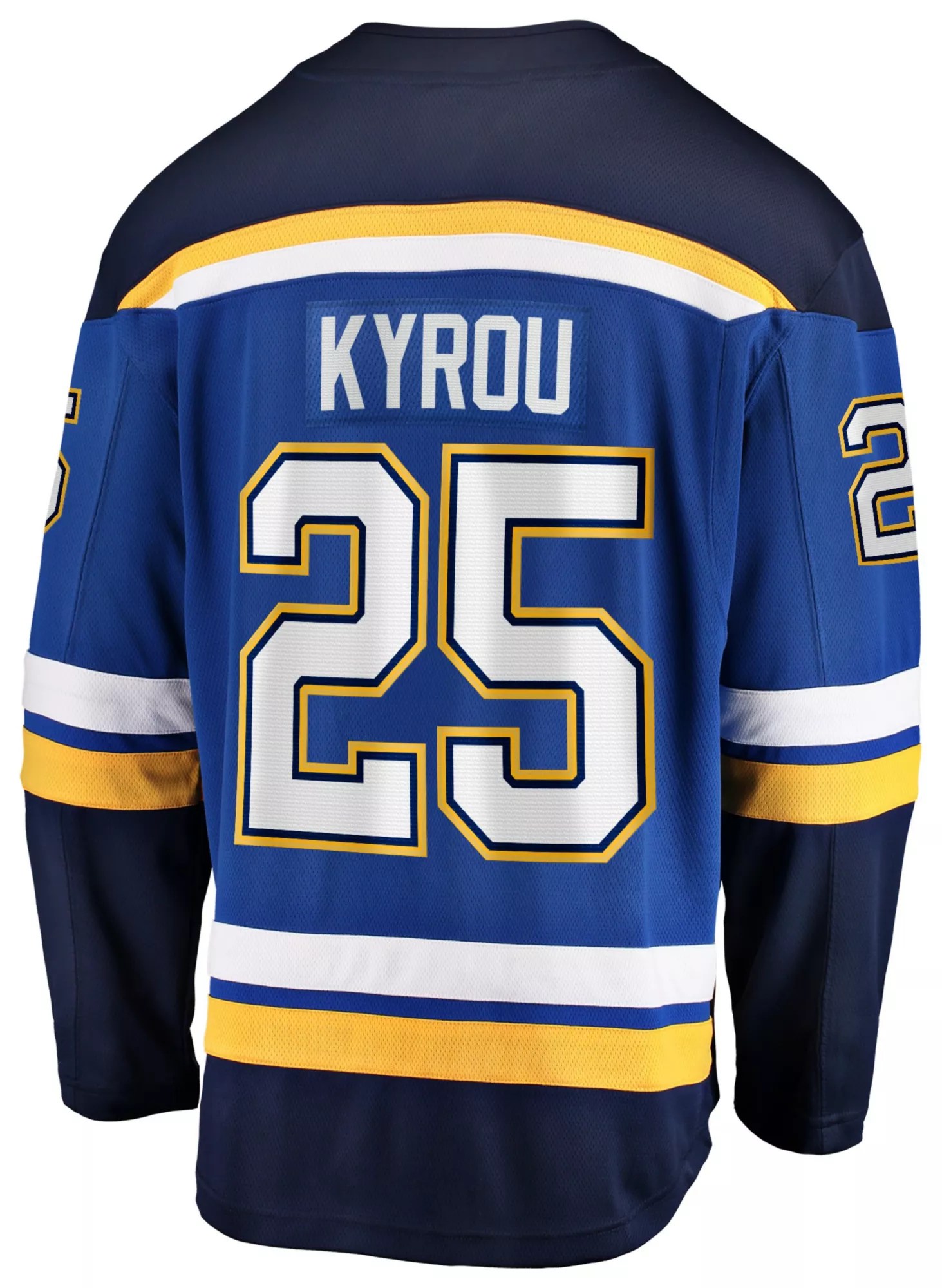 NHL Men's St. Louis Blues Jordan Kyrou 25 Home Breakaway Replica