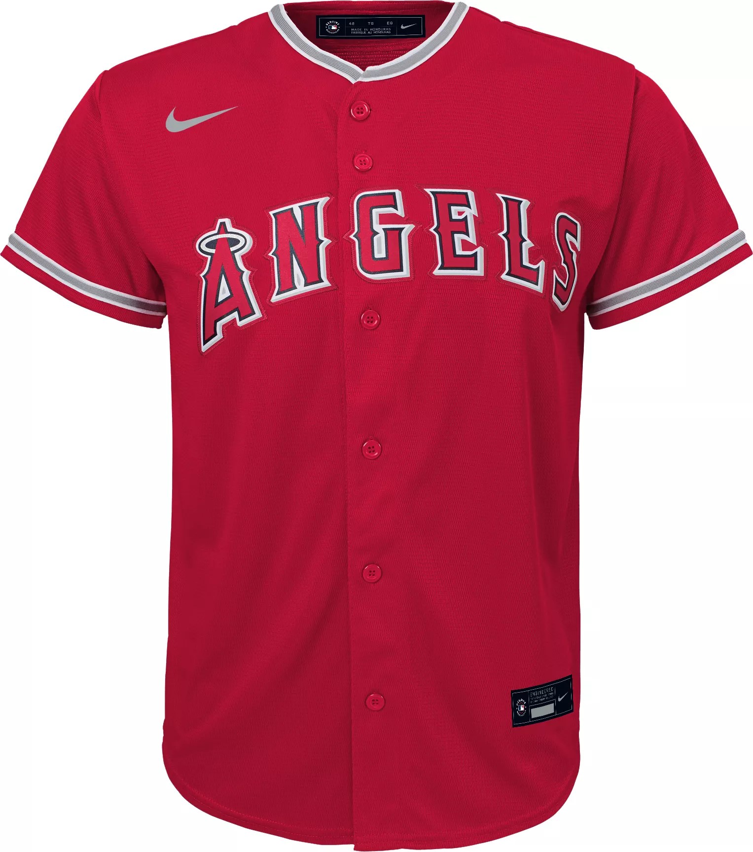 Nike Youth Replica Los Angeles Angels Mike Trout 27 Cool Base Red Jersey Big Apple Buddy