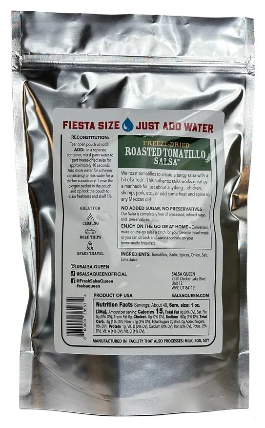 Salsa Queen FreezeDried Roasted Tomatillo Salsa Publiclands