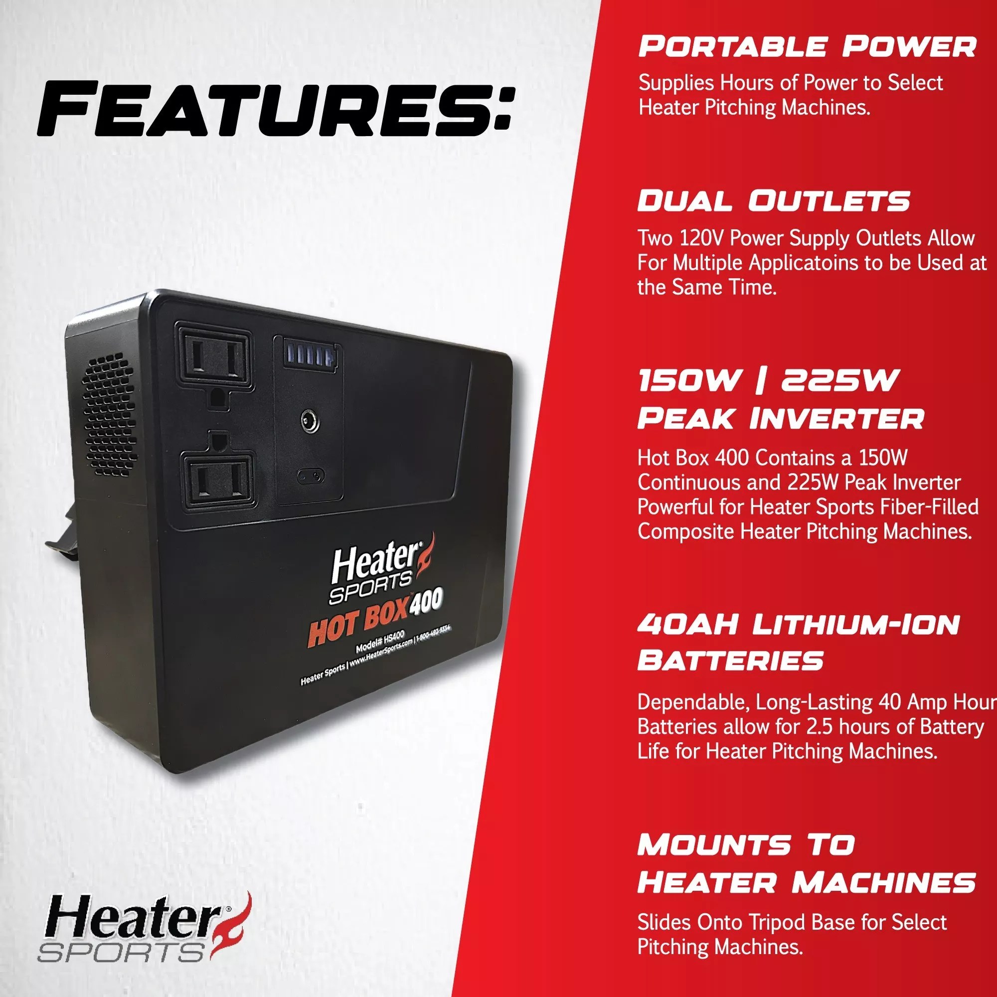 Heater Sports Hot Box 400 Portable Power Station Dick's Sporting Goods