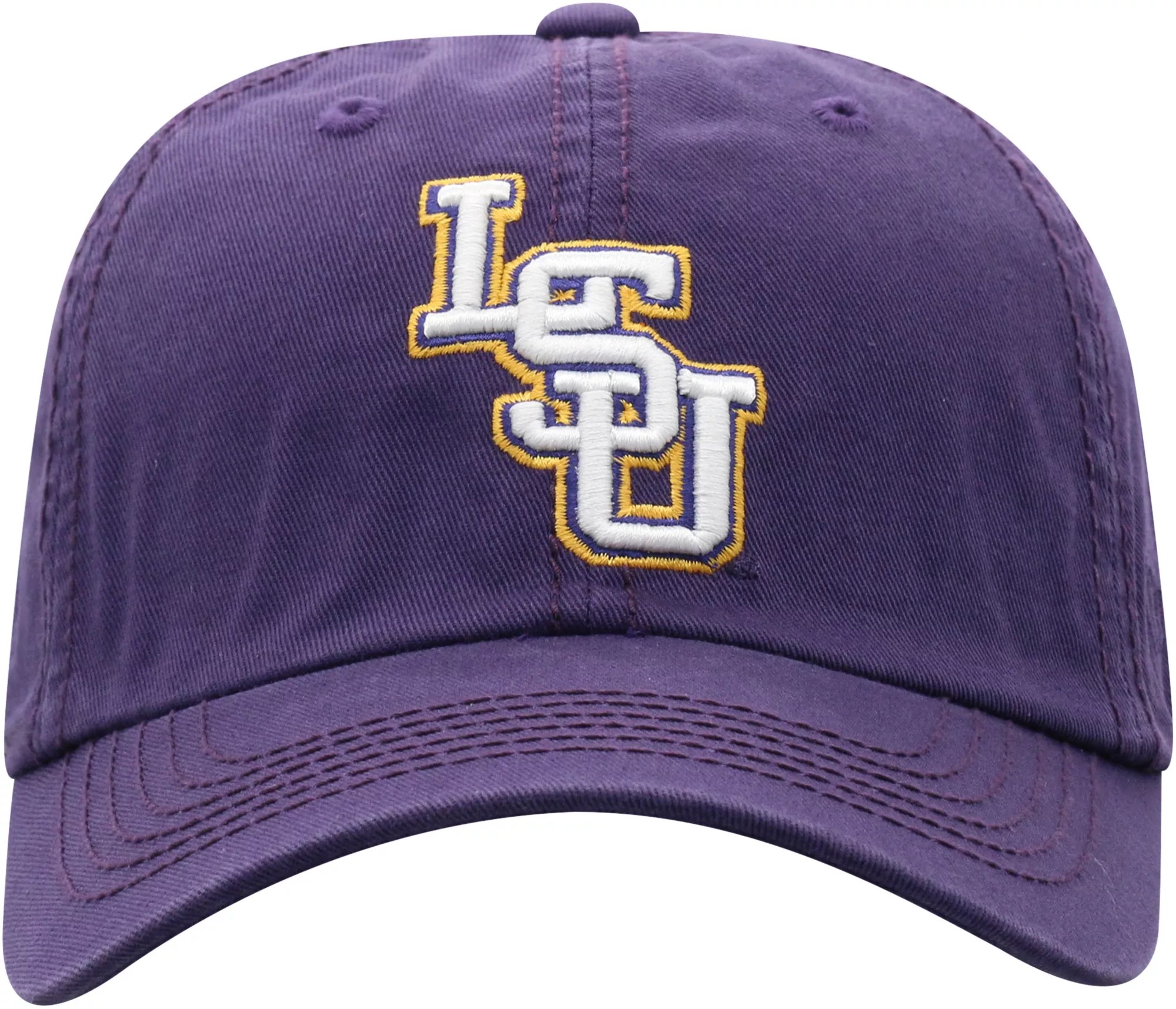 Top Of The World Men's Lsu Tigers Purple Washed Crew Adjustable Hat