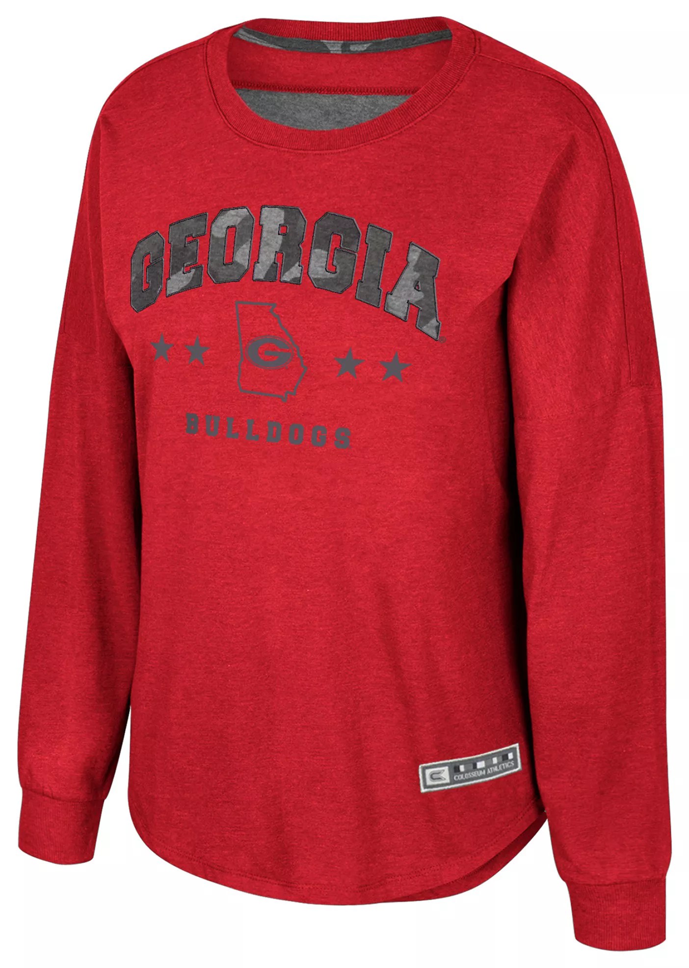 Colosseum Women's Bulldogs Red Oorah Long sleeve Dolman TShirt Dick's Sporting Goods