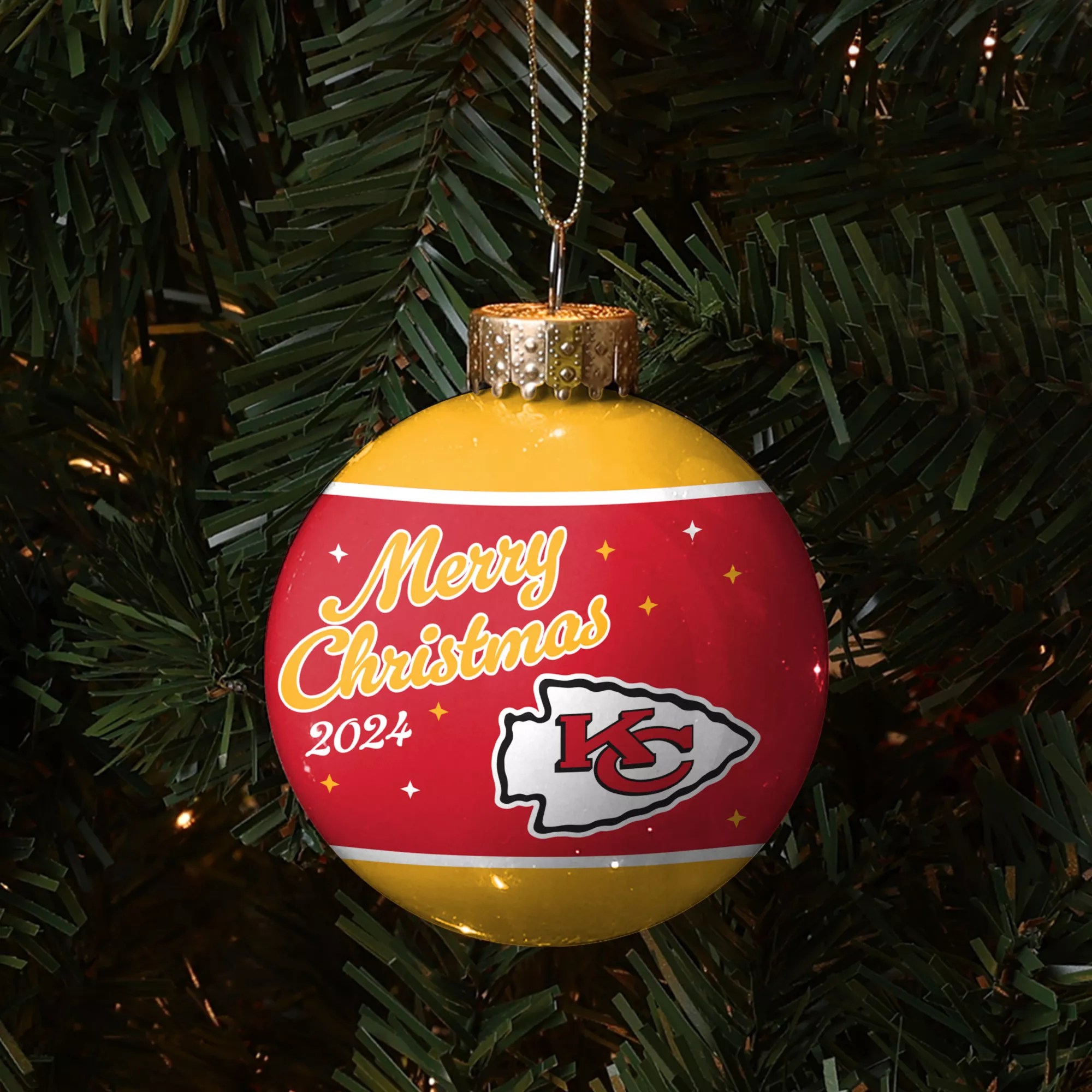 FOCO Kansas City Chiefs Glass Ball Ornament Dick's Sporting Goods