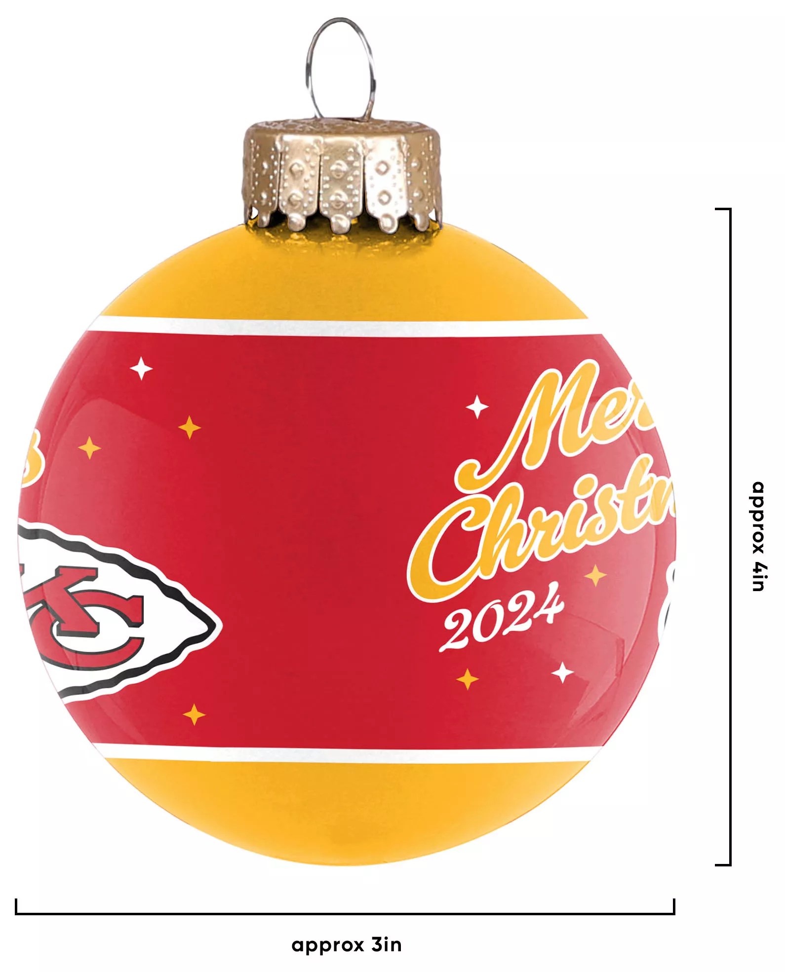 FOCO Kansas City Chiefs Glass Ball Ornament Dick's Sporting Goods