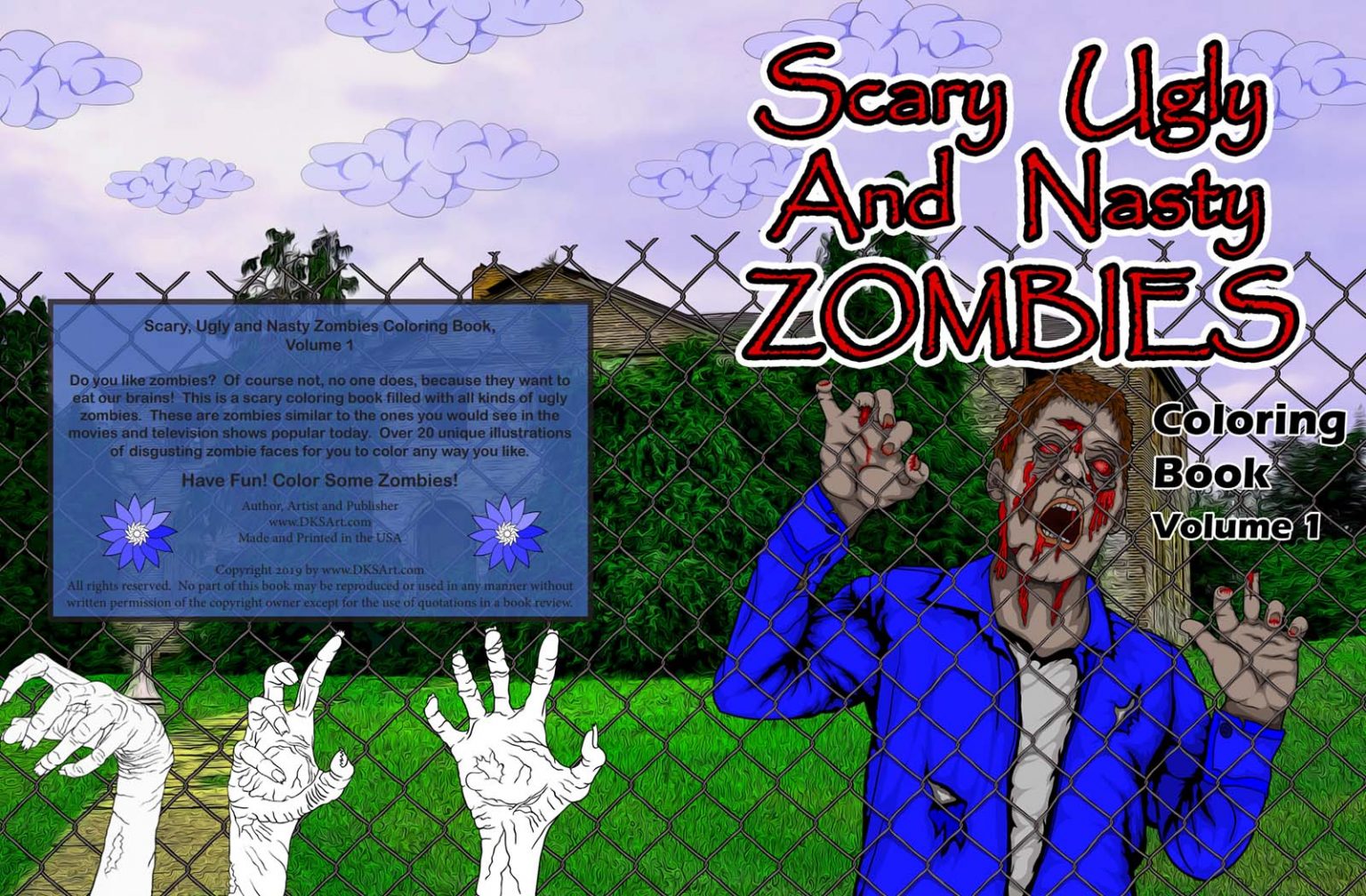 Coloring Book With Ugly Zombies Like In The Walking Dead
