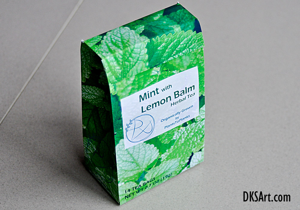 Mint Tea Gift Box Design Printable On Photo Paper