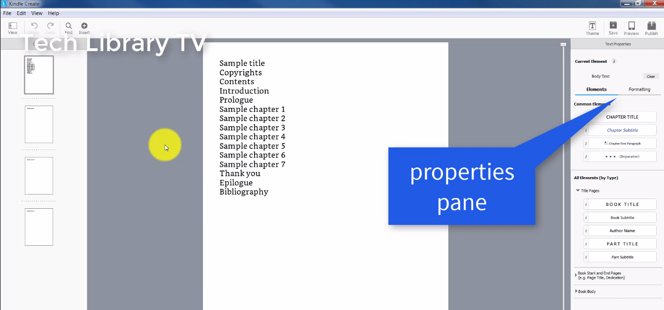 How to use Kindle Create Software to Format eBooks