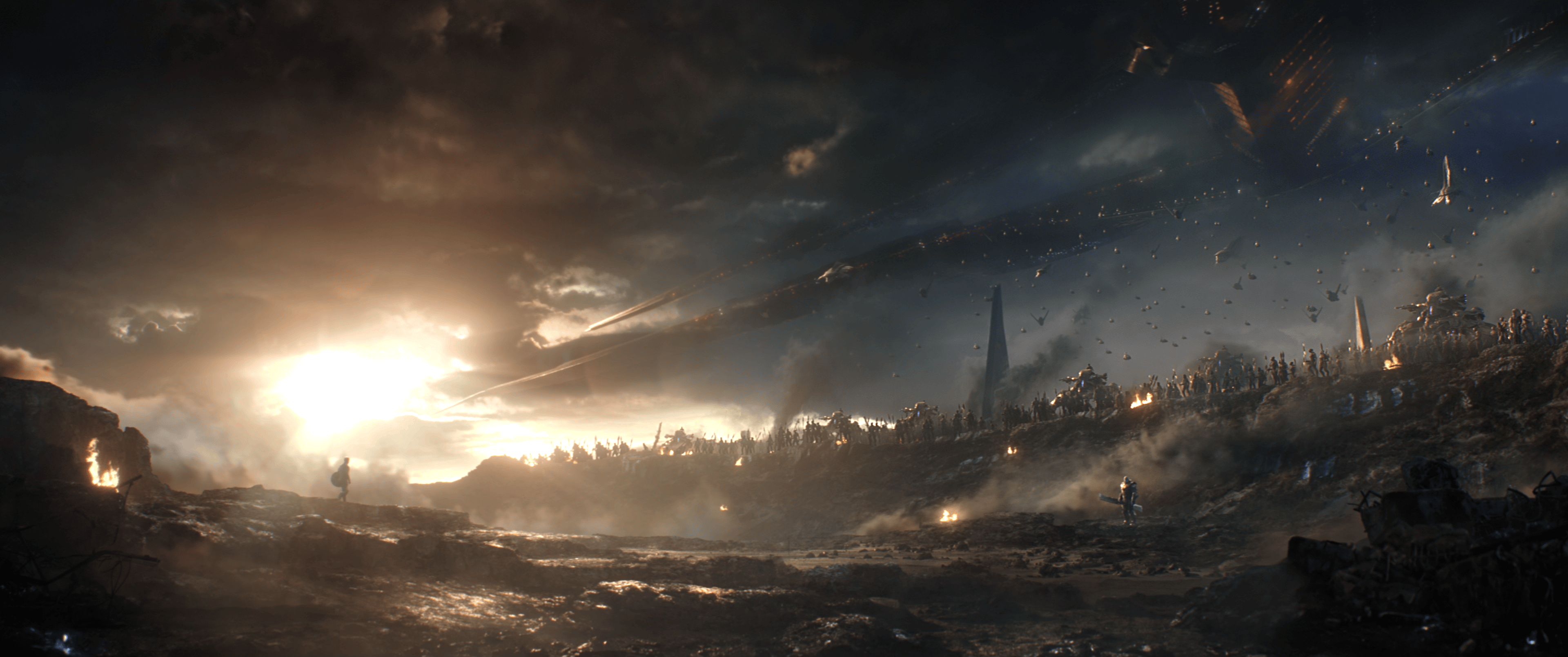 4K image Captain America against Thanos and his army marvelstudios