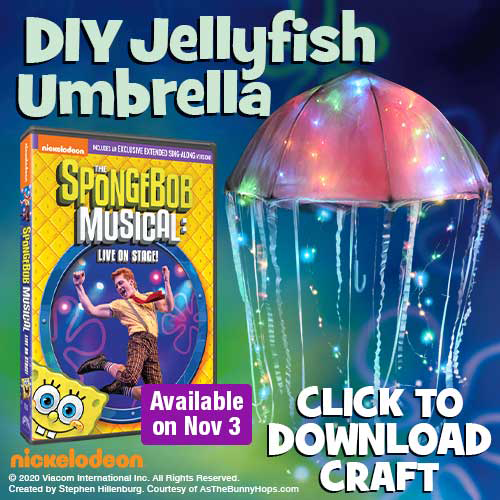 LightUp Jellyfish Umbrella Inspired By The SpongeBob Musical As The