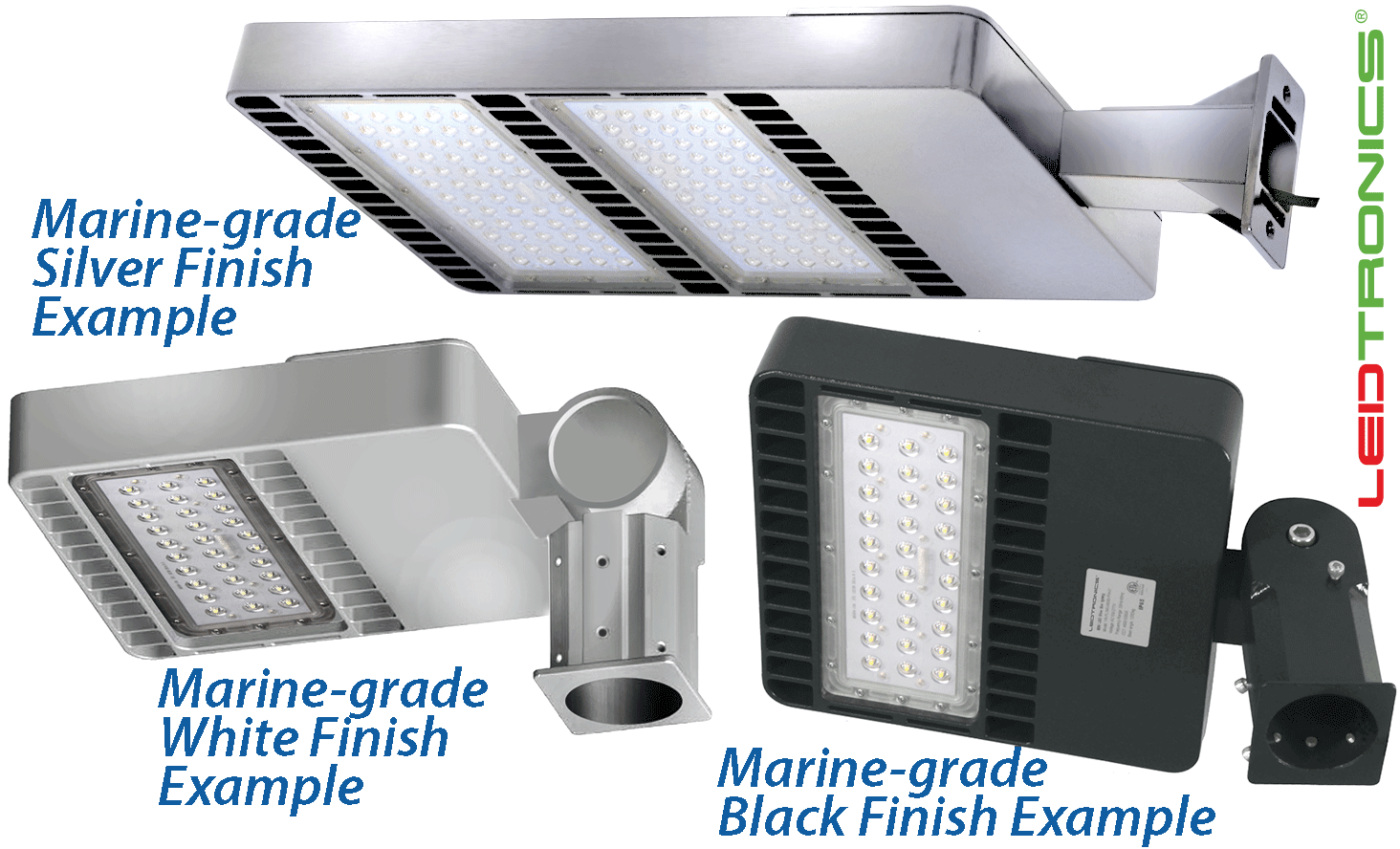 150W Programmable LED Shoebox Area Light, Motion, DusktoDawn Sensors