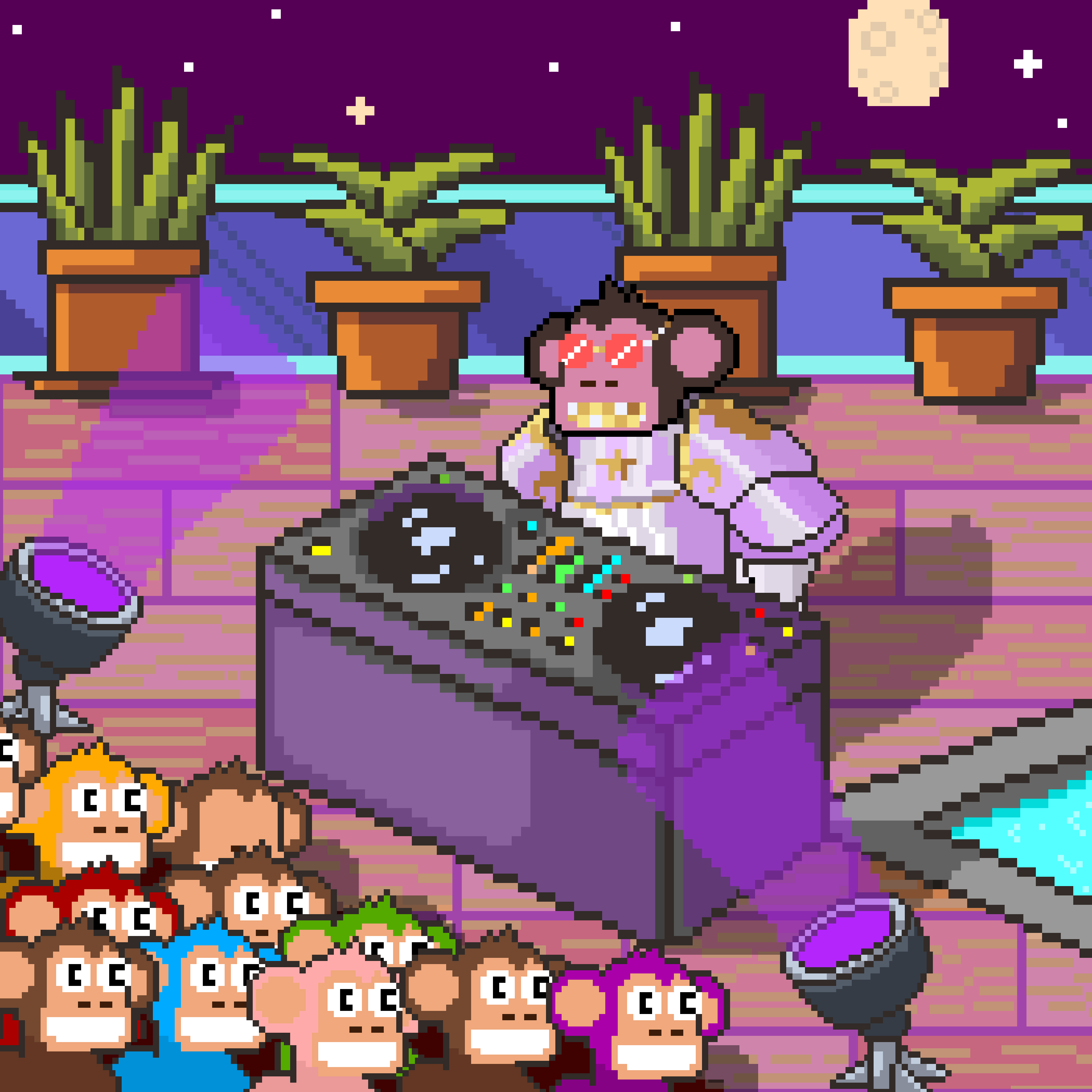 Chimper Rooftop Party PressStart OpenSea