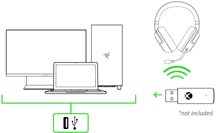 How to pair or connect a Razer Kaira and Kaira Pro to Xbox and Xbox One