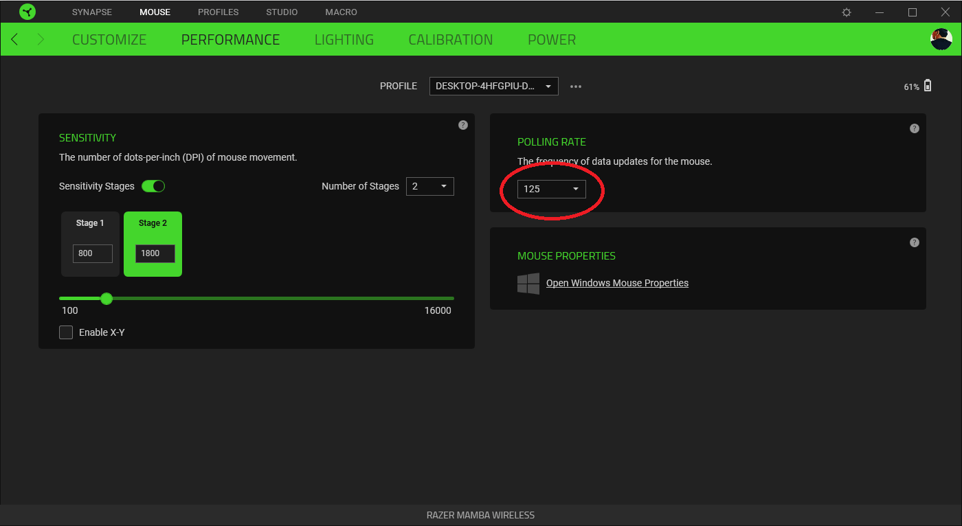My Razer mouse is lagging when playing games on Xbox One