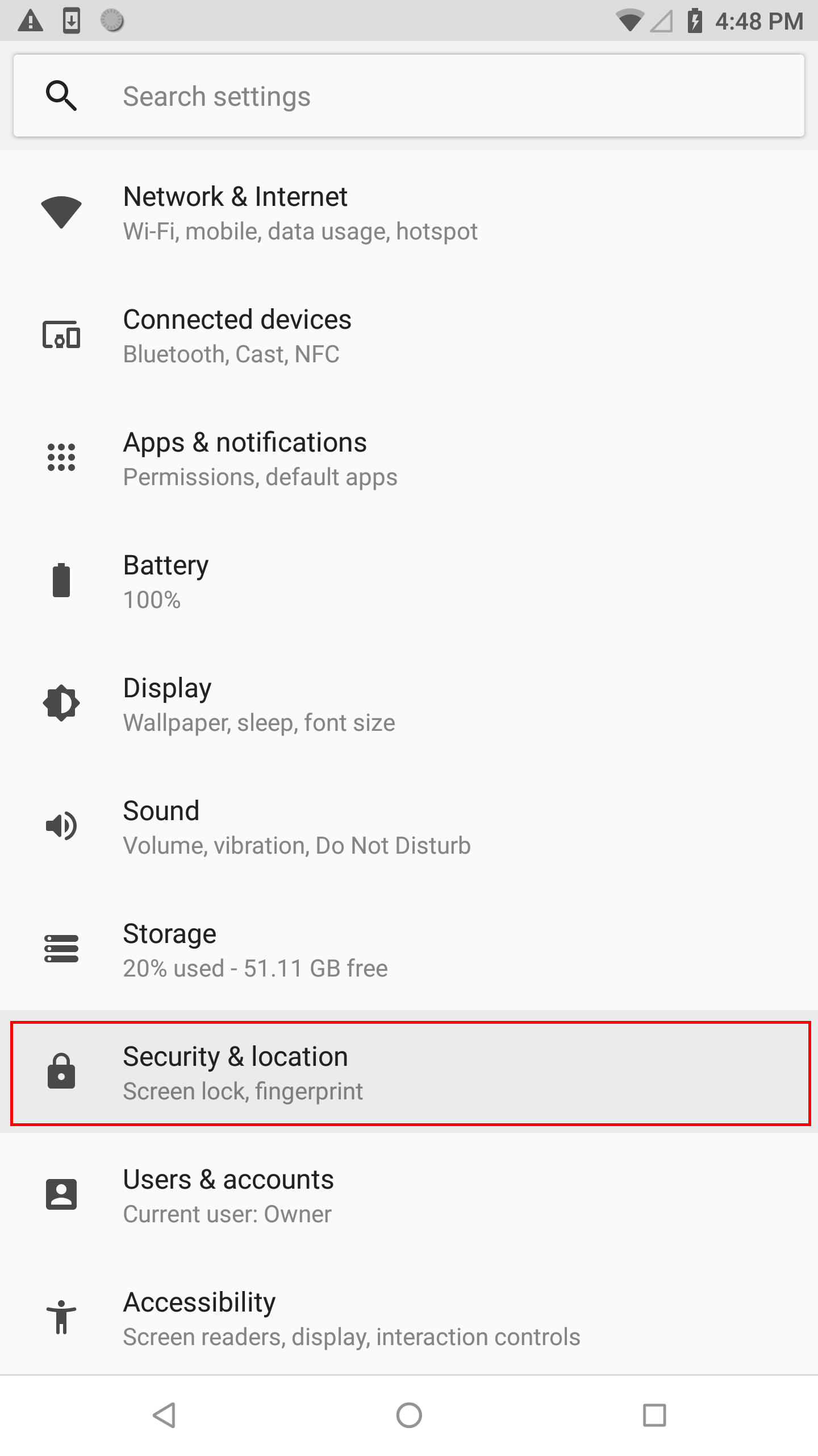 How to assign the fingerprint as a security lock on the Razer Phone