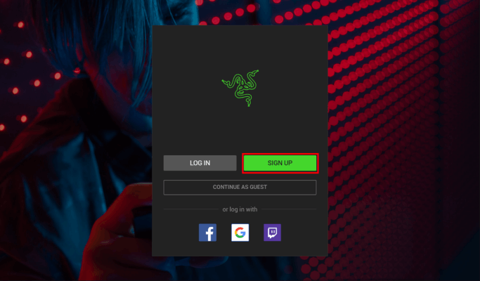 How to create a Razer Synapse account
