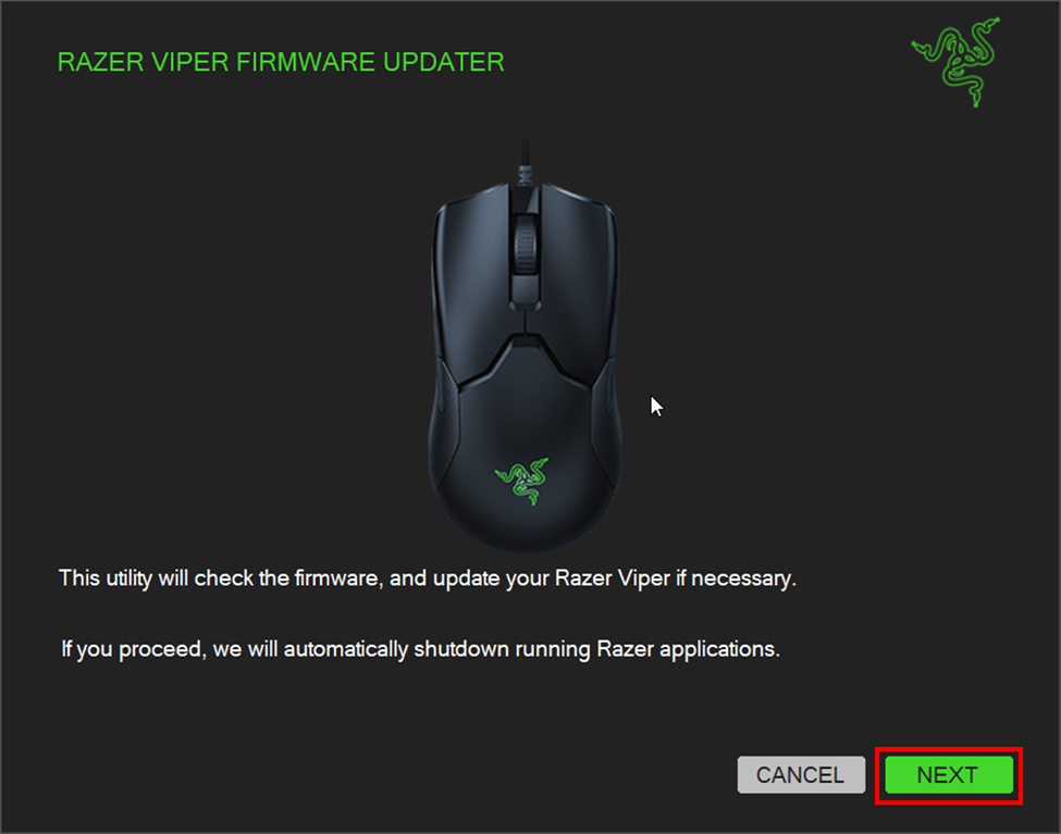 Razer Viper Firmware Updater RZ0102550