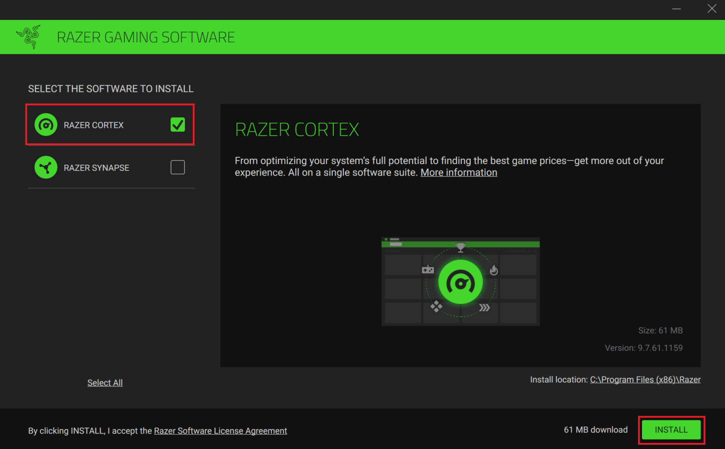 Razer Cortex is unable to launch