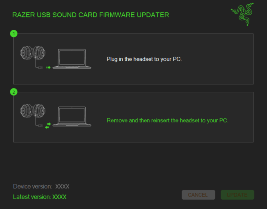 Razer USB Sound Card Firmware Updater RZ0403230