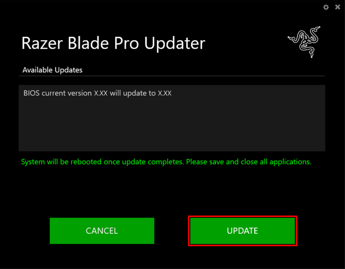 Razer Blade 17" (2021) BIOS Updater RZ090406