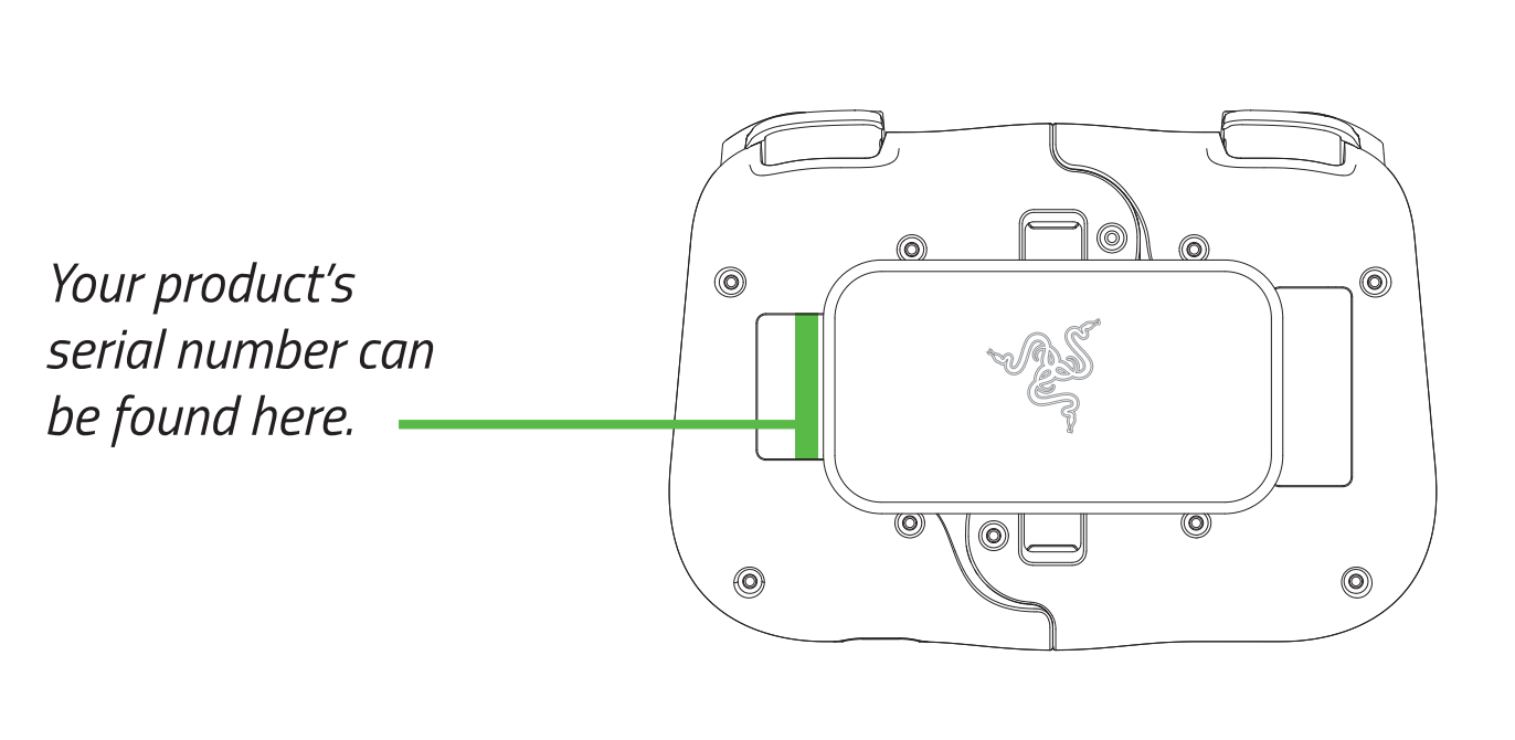How to find the serial, product, or part number on a Razer device