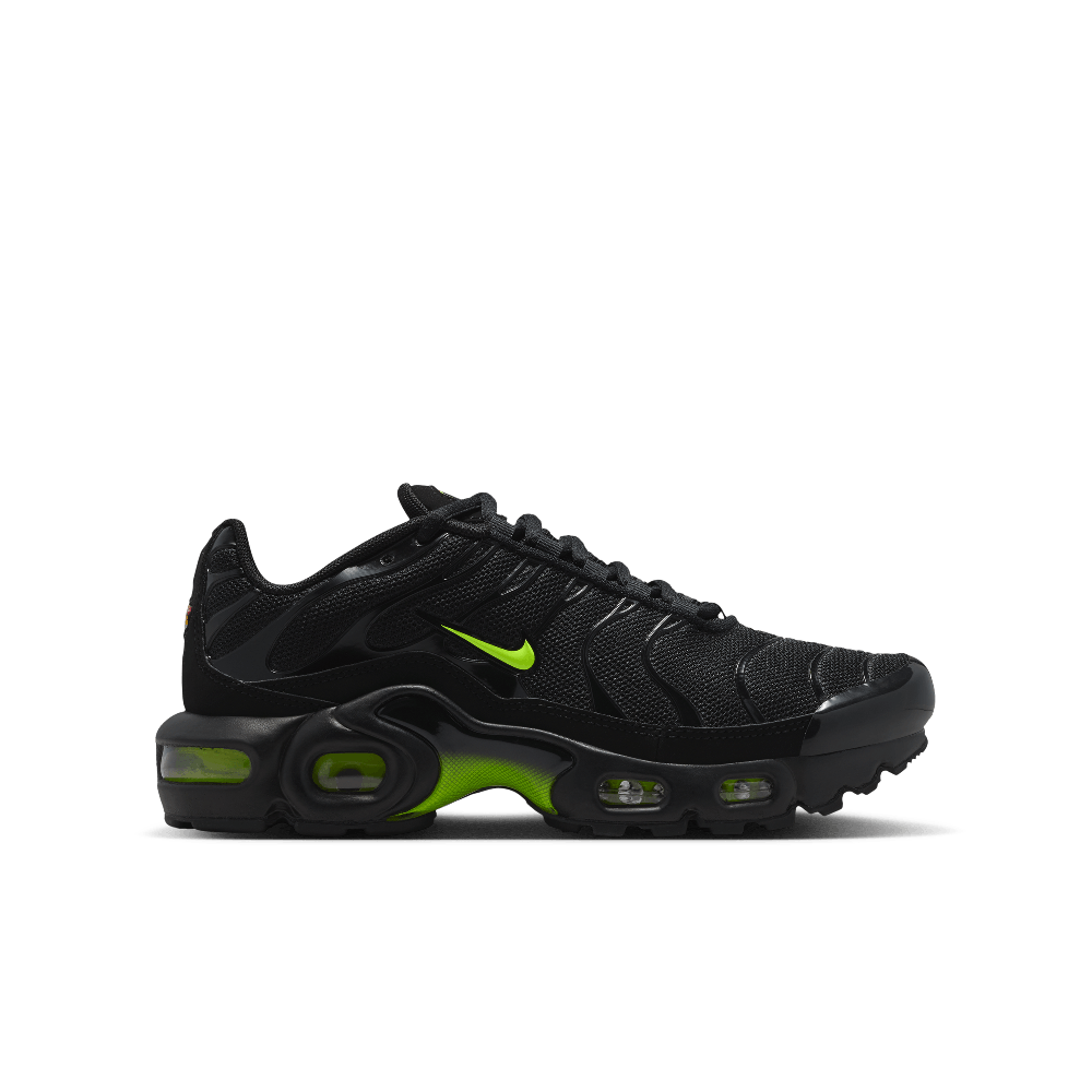Nike Air Max Plus Older Kids‘ Shoes Black/Black/Volt Ice