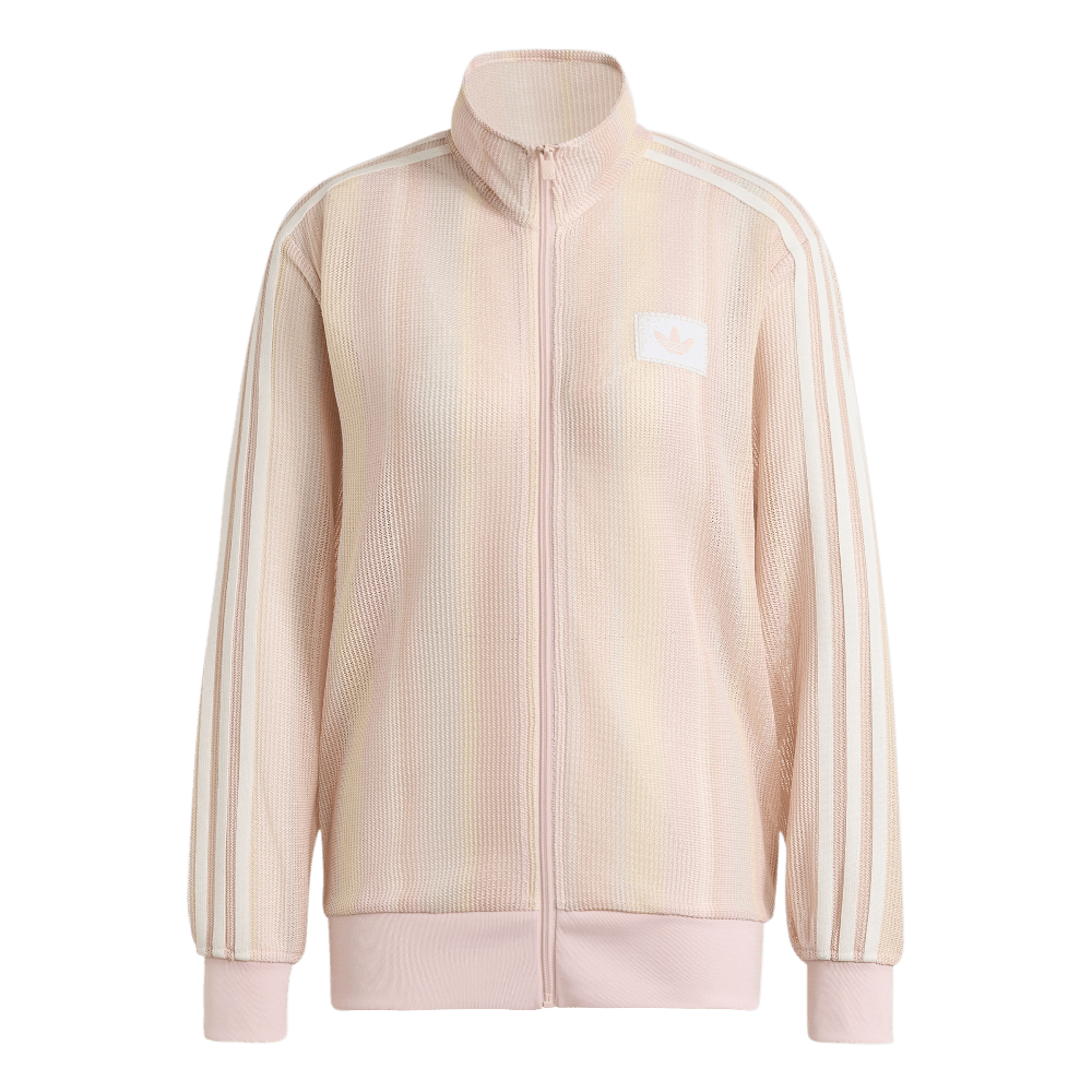 Adidas Originals Summer Glow Knitted Firebird Track Top Pink Adidas Originals Summer Glow Knitted Firebird Track Top Pink