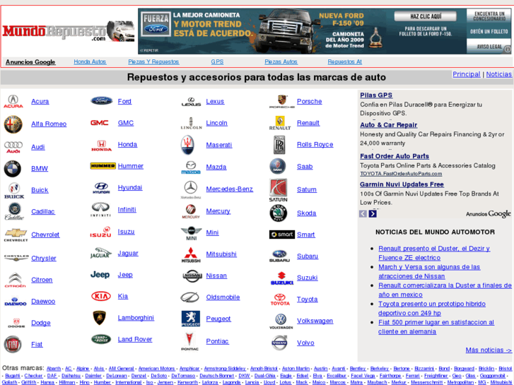 Accesorios y Repuestos para autos, todas las marcas