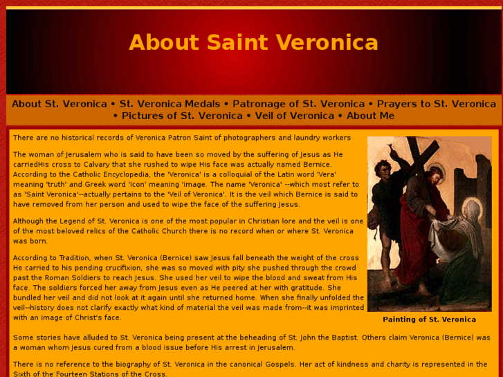 Information About Saint Veronica A Short Saint