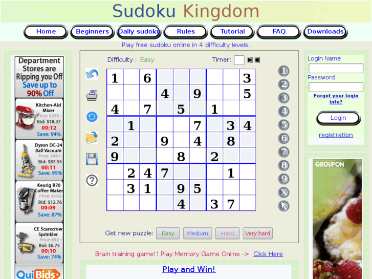 Sudoku Kingdom Play free sudoku puzzles online