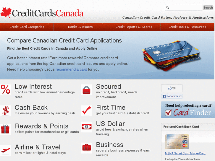 Canadian Credit Card Application Apply Online at Credit Cards Canada