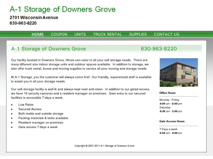 A1 Storage of Downers Grove, Illinois has