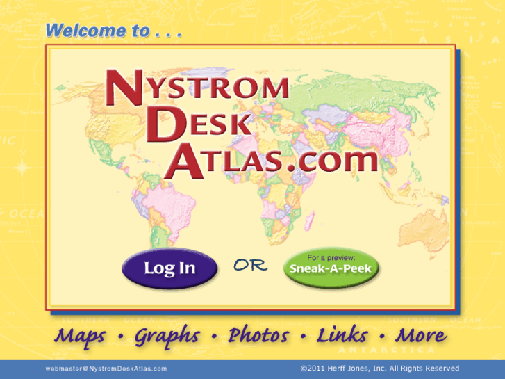 Nystrom's Desk Atlas website expands the content of the