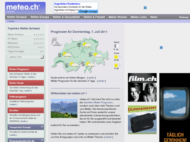Meteo.ch meteo.ch Swiss Weather Portal