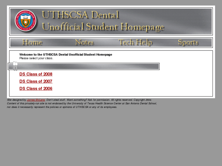 UTHSCSA Dental Unofficial Student Homepage