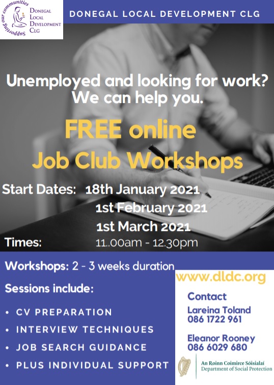 Unemployed? Looking for work FREE Help Available Donegal Local