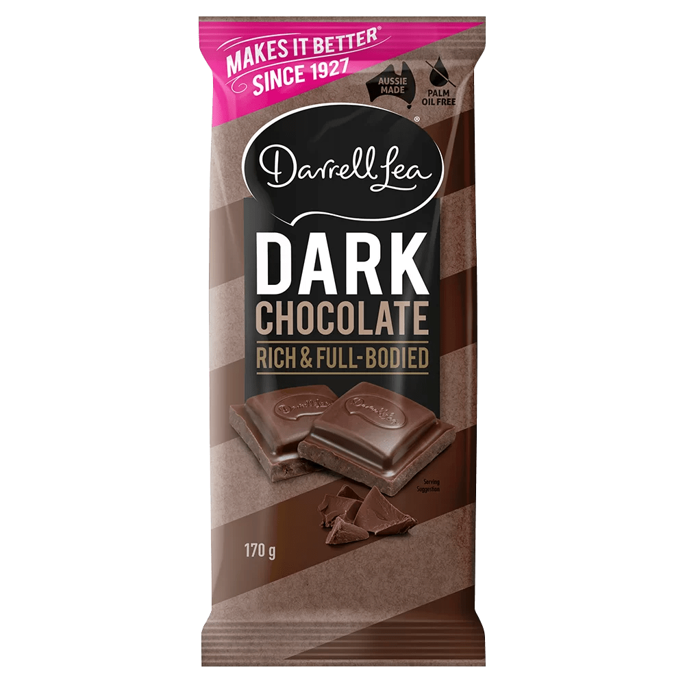 Dark Chocolate Rich & FullBodied Block 170g Darrell Lea
