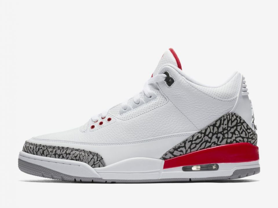 Jordan 3 Retro "White/Red" J23