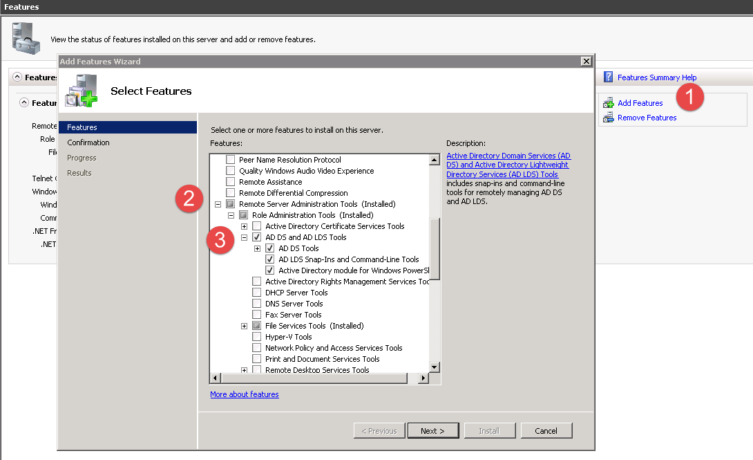 How to install Active Directory Users and Computers for