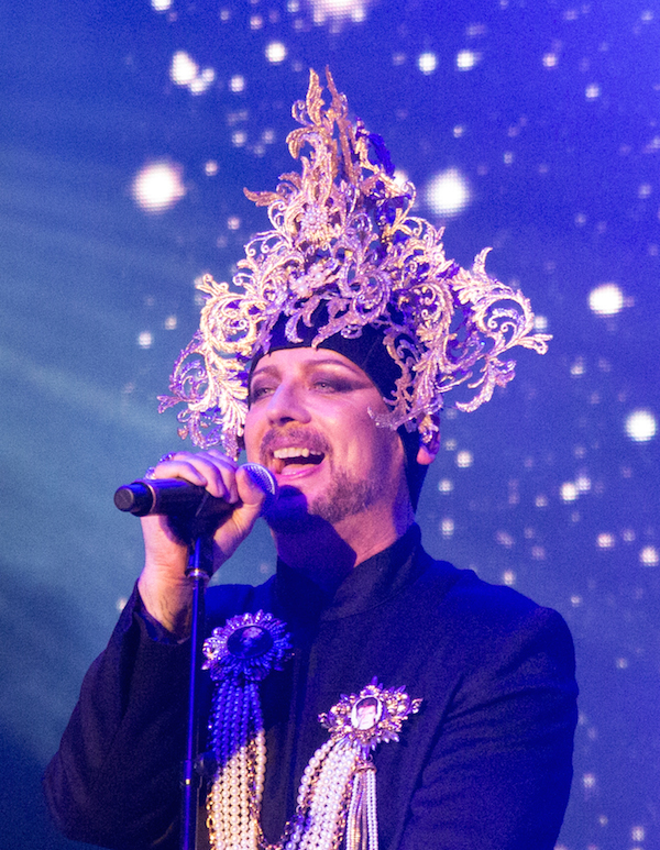 Dlisted Boy wears the coolest hats when he performs with Culture Club at the Greek