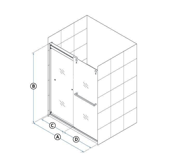 EssenceH Bypass Sliding Shower Door