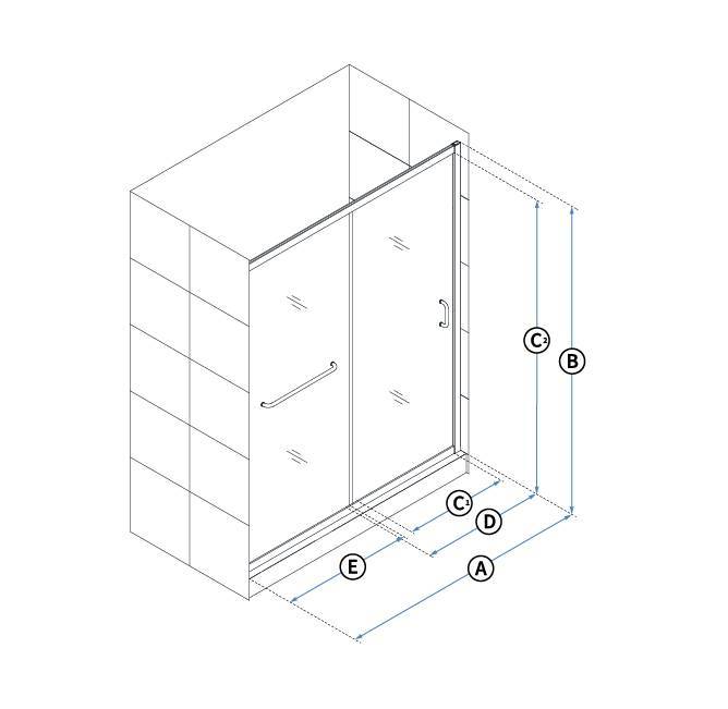 InfinityZ Sliding Shower Door