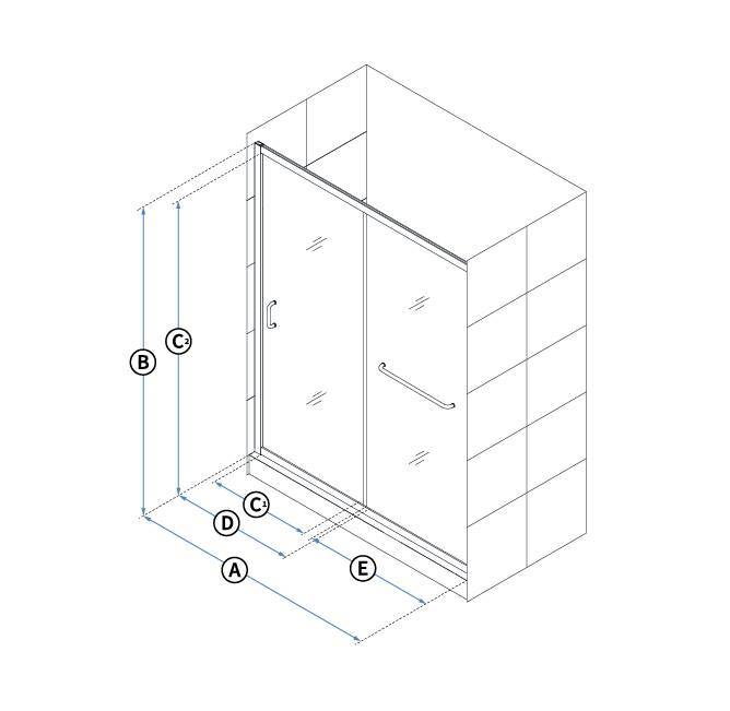 InfinityZ Sliding Shower Door